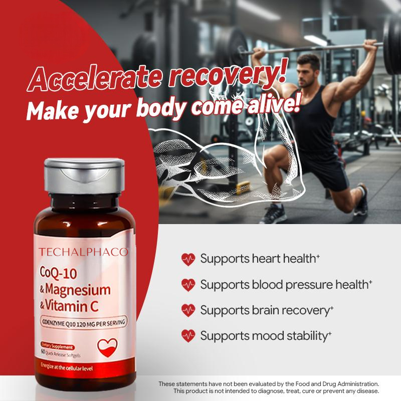 Tech-Alphaco CoQ10 & Magnesium & Vitamin C Softgels